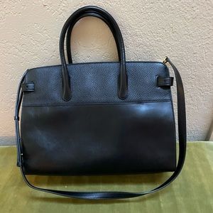 Cuyana Work Satchel black leather